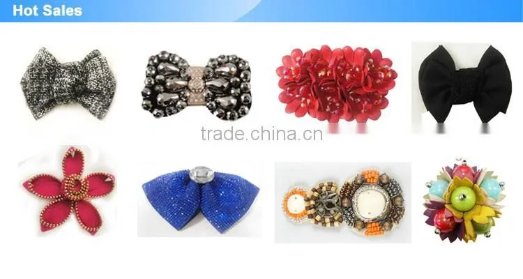 Fashion handmade leopard ribbon hair bow for adult hair accessories