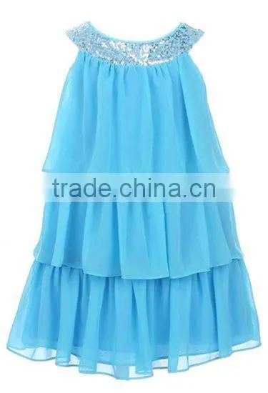 New fashion little girl dress for 3 year old