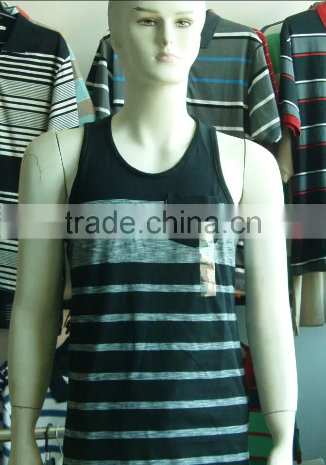 factory men's tank top stripe made in china