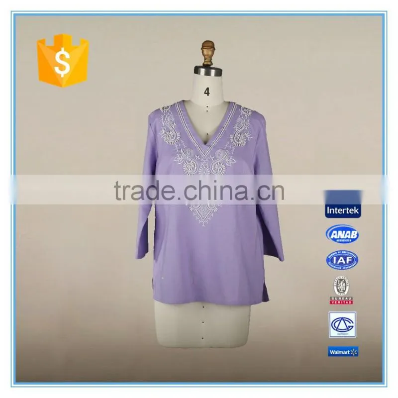 Fashion Cutting Plus Size Women Clothing Cotton Sarees Blouse Designs