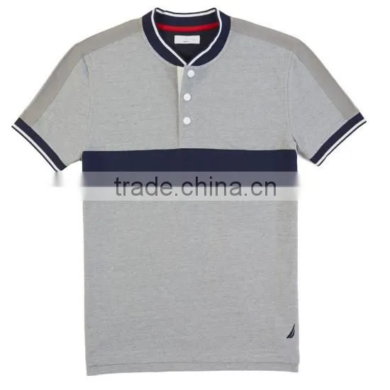 factory direct sale slim fit styling color block baseball vented hem polo shirt in China