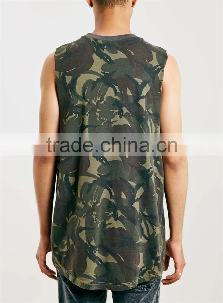Mens camouflage surf tank mens sleeveless vest