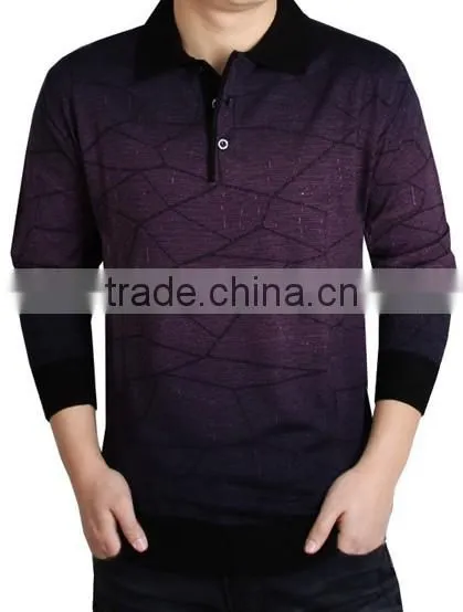 mens fashion style custom made dye sublimation polo sweater