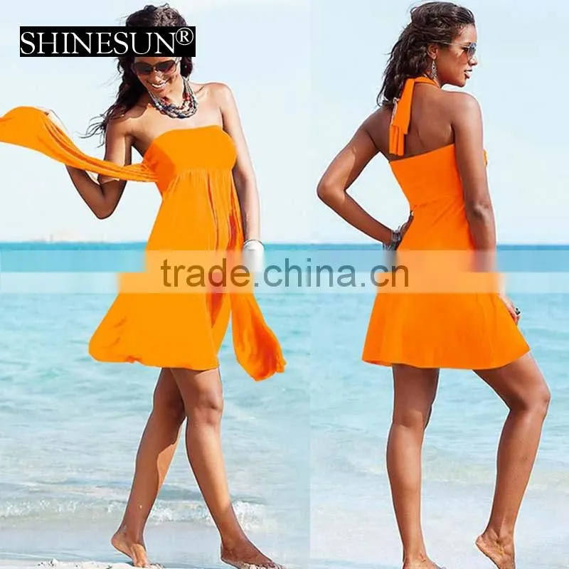 2017 new arrival swimwear Beach skirt ribbon wrapped dress beach dress skirt