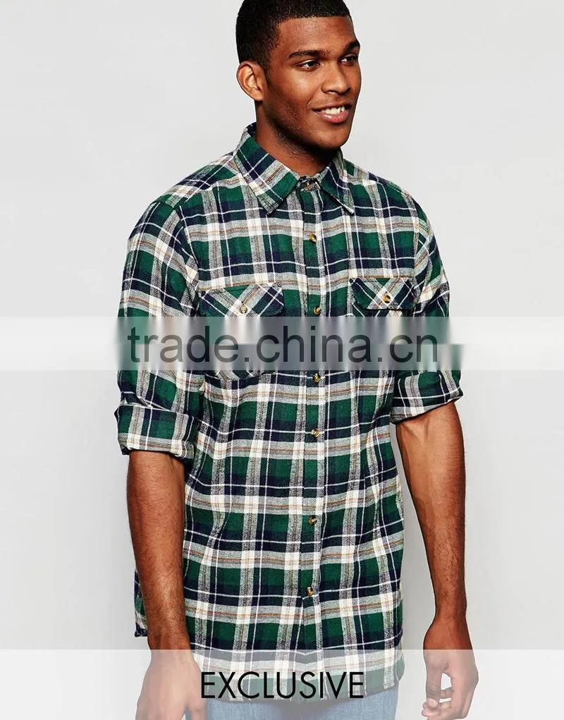 Vintage Checked Flannel Shirt for man