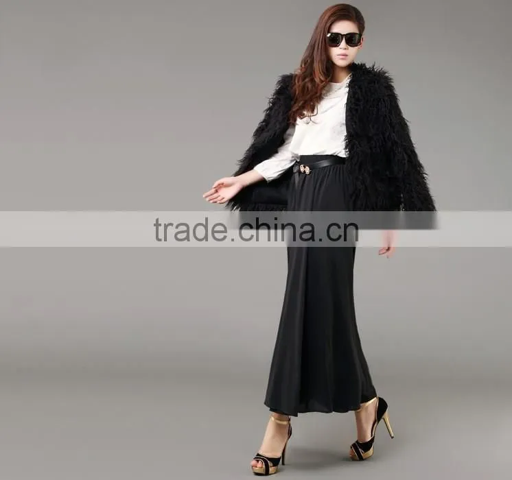 Autumn and winter fake fur coat long sleeves Europe and the United States