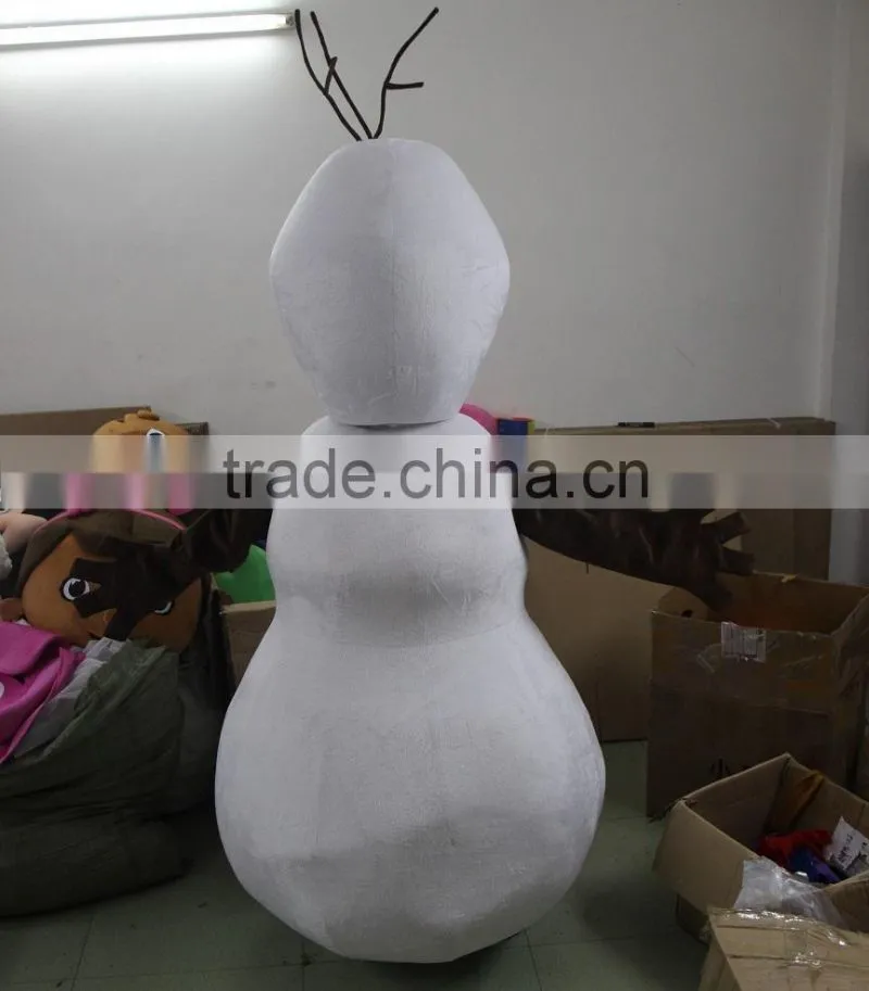 100% in-kind shooting cheap olaf costume snowman olaf mascot costume for adult