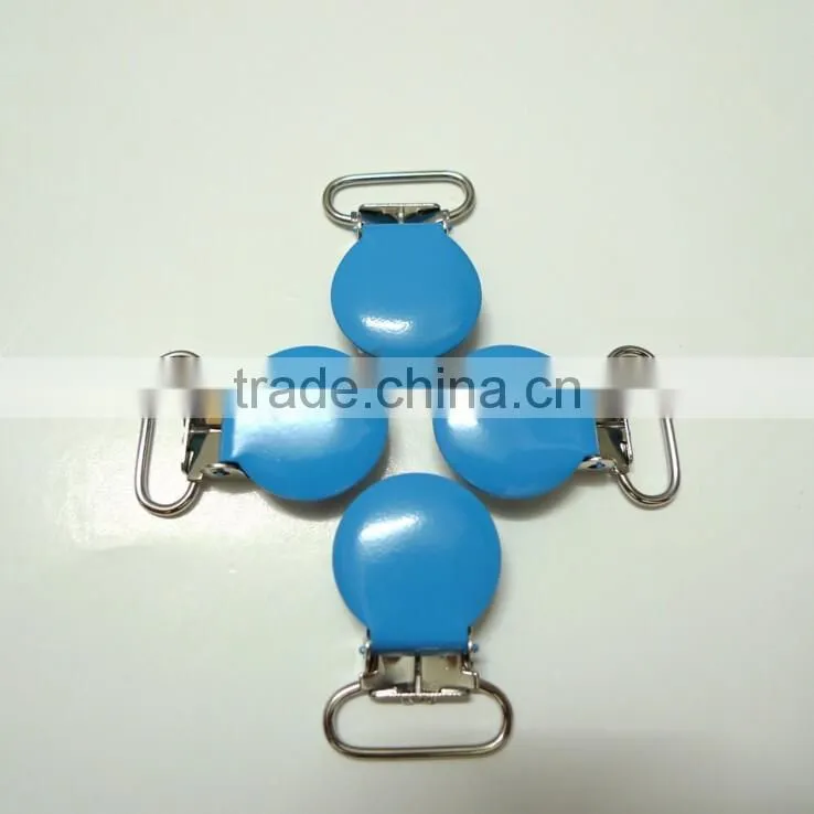 Round 1 Inch Enamel Suspender Passy Binky Pacifier Mitten Clip