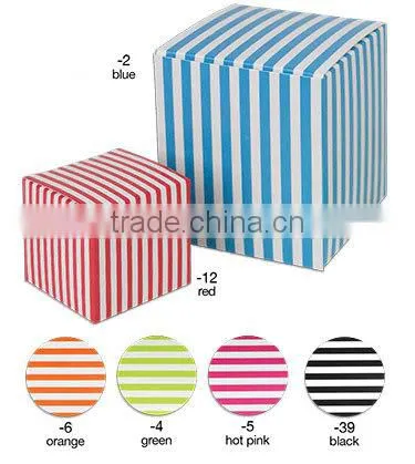 Color Striped 1 Piece Paper Boxes