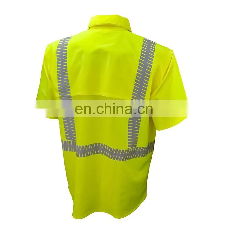 Custom mens mechanic UV sun protective Work shirt with reflective shirts pants design clothing