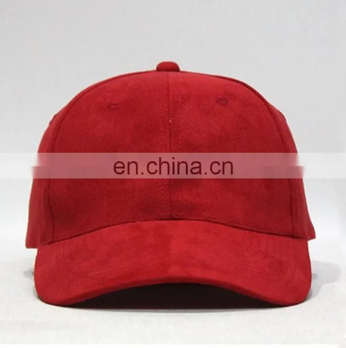 Custom Softextile Suede Plain Baseball Cap 6 Panel 2016 Hot Sell