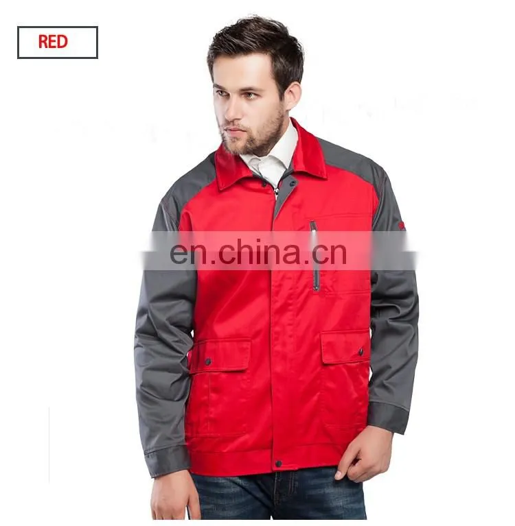 Customized Spring/Autumn Cotton Lapel Work Clothing Labor Uniform with Full Sleeve for Man