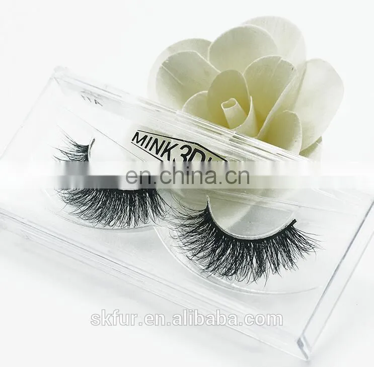 Factory wholesale private label custom package individual premium 3d 100% real mink lashes