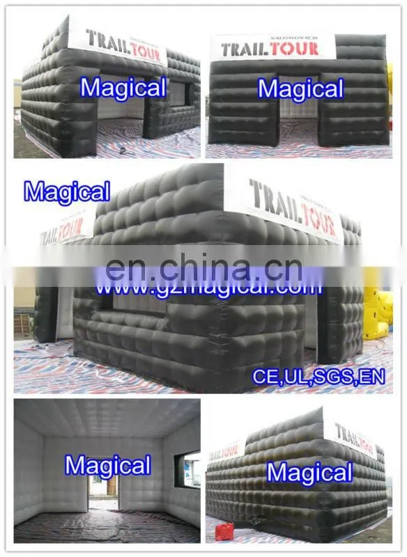 Outdoor Large Inflatable Cube Tent in Yellow Color
