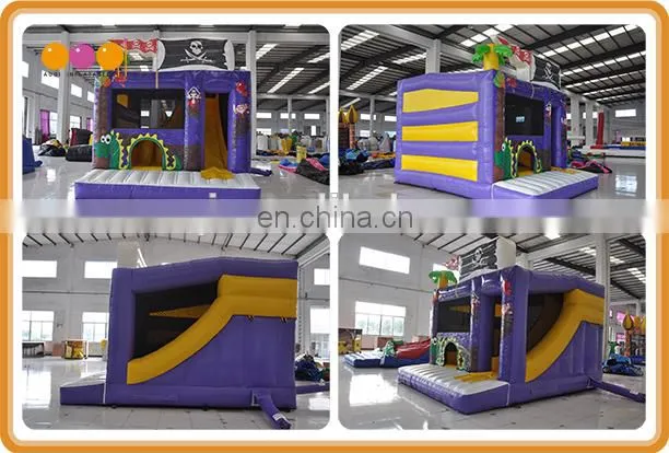 Outdoor playground pirate inflatable combo jumping bouncer with kids toy