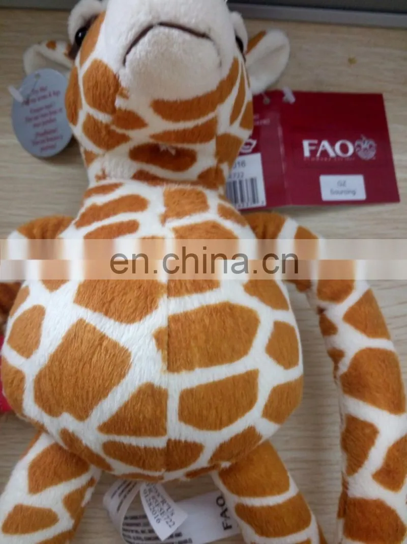 40cm Plush lovely giraffe hanging toy long arm with real product organic cotton