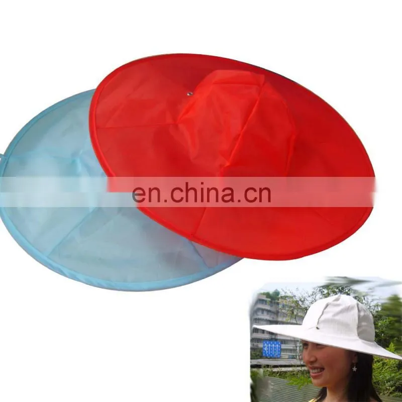 cheap hot promotion foldable polyester large sun hat