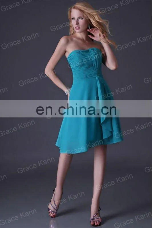 2015 Grace Karin New Women's Sexy Short Off-Shoulder Bridesmaid Dress CL3474