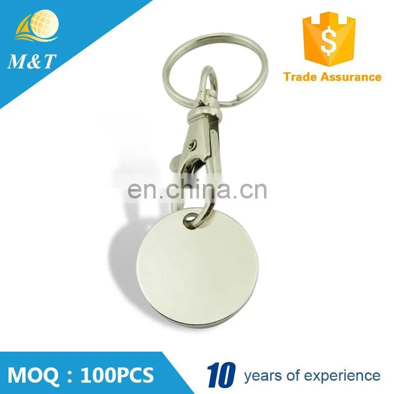 Promotion gifts customize metal trolley token keychains