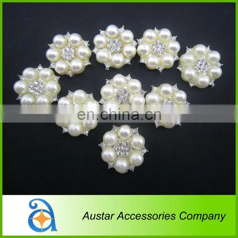 Bulk 21mm Pearl Rhinestone embellishment for wedding invitation