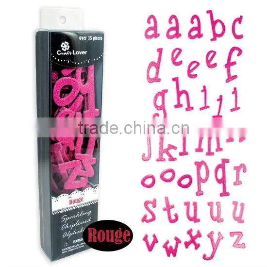 Sparkling Glitter scrapbook chipboard letter alphabet