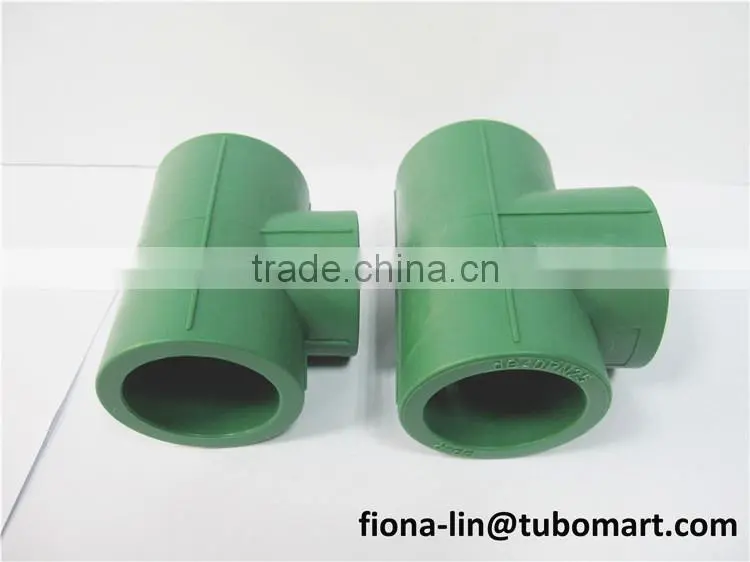 ppr tee fittings for plumbing pipe fittings from China supplier of Yanshan ppr material