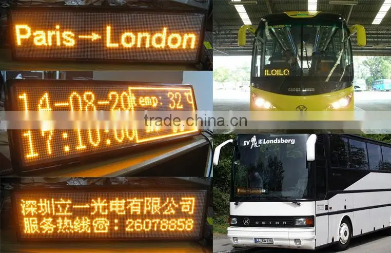 128*32 p4.75 dot matrix high bright programmabe bus video led open sign/bus stop sign