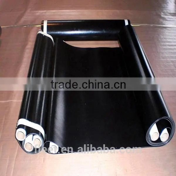 black anti-static teflon coated ptfe fiberglass conveyor belt with RohS Certificate from China Taixing Fleet