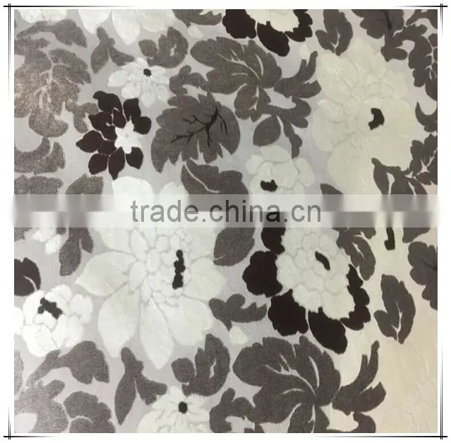 100% Polyester Imitation Of Print Velvet Fabric For Curtain