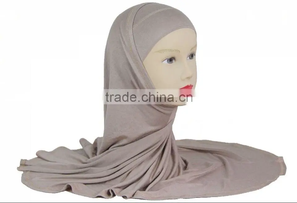 Newest high quality ISLAMIC HIJAB al amira 2pcs solid color softy mercerized cotton MUSLIM HIJAB