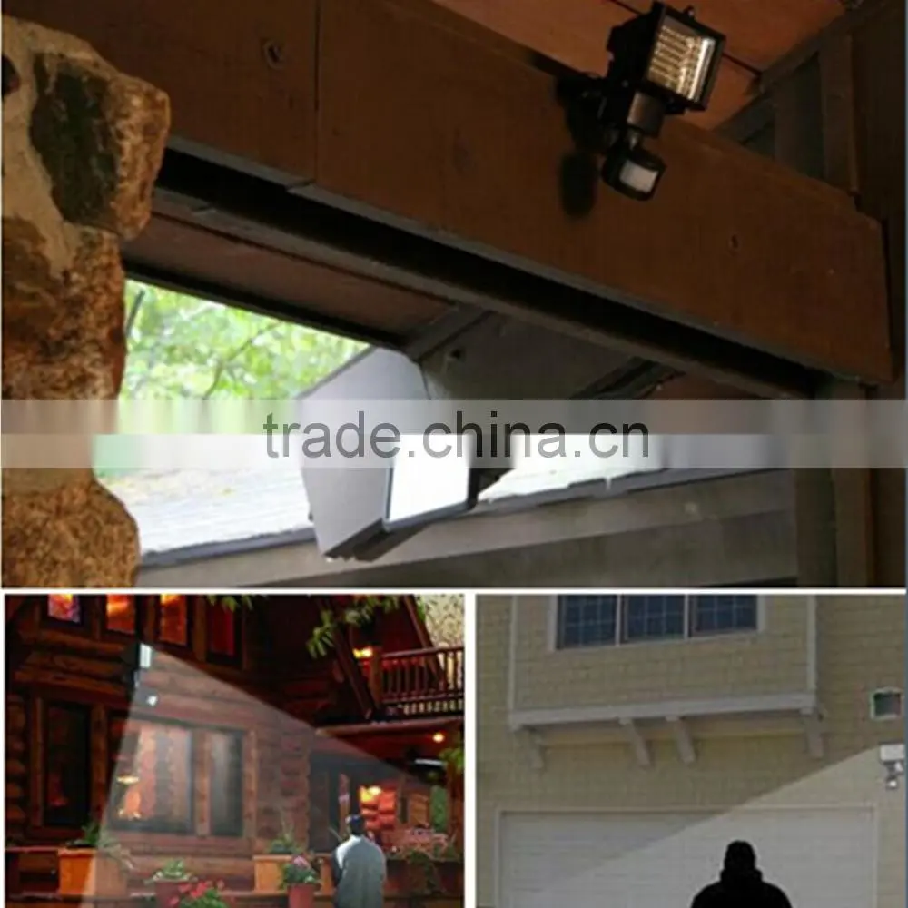 Solar panel supply power led flood light with PIR Motion Sensor