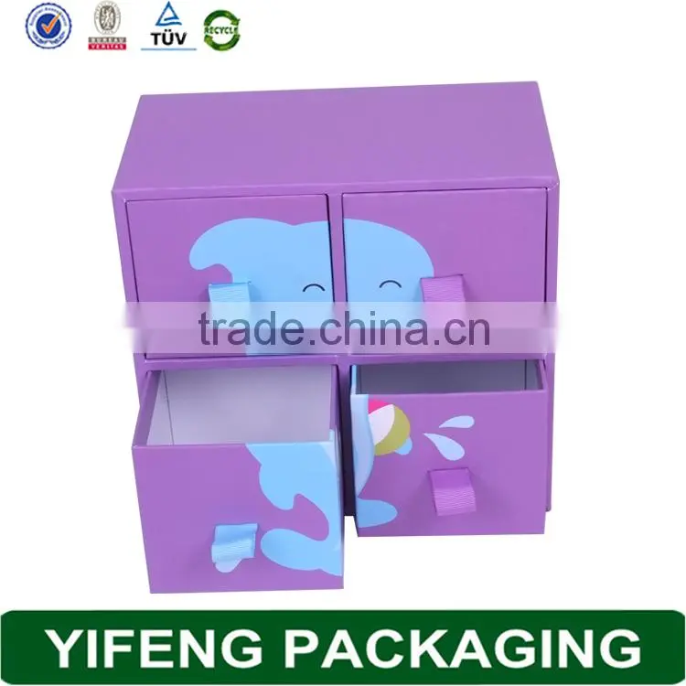 Purple 4 case packing design cute clothes cardboard box