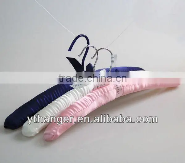 SS021 foam satin coat hanger fabric cloth hanger grey
