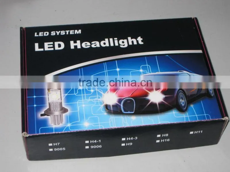 car led headlight H4H/L, high power led headlight 50W, 2000Lm, 8-30V
