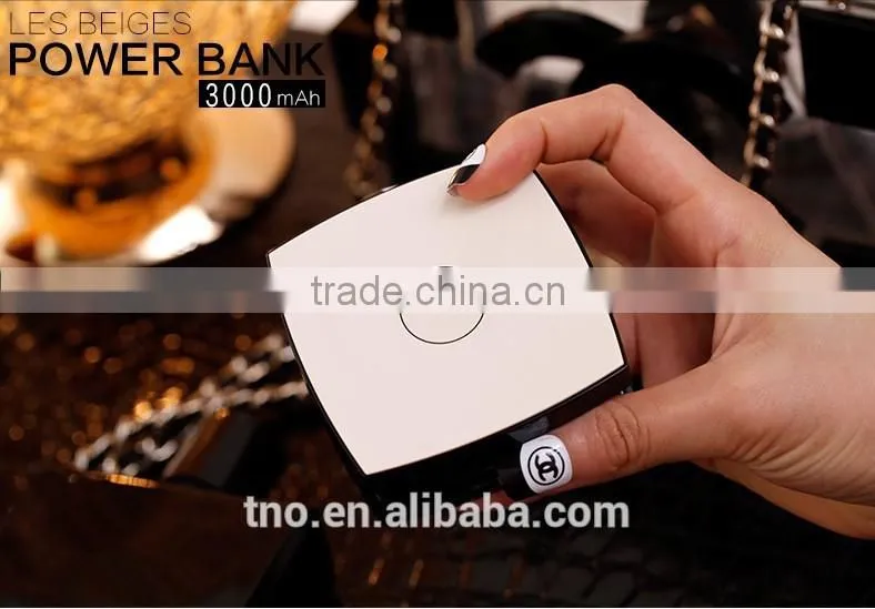 custom 3000mah Channel powder box power bank