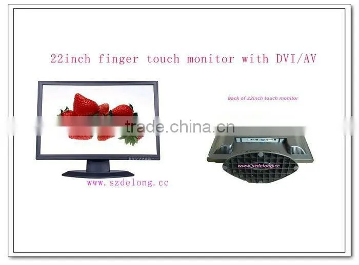 22" aluminium housing touch monitor with TFT LCD panel