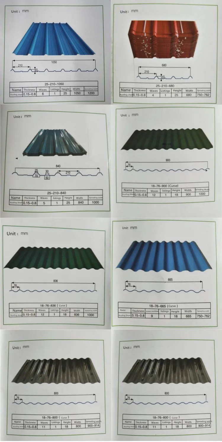 Corrugated Roofing Sheets with Galvanized Steel Material