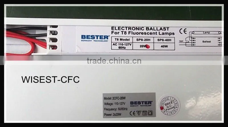 T8 double tube SAA ROHS lighting fixture fluorescent 36w with pc cover