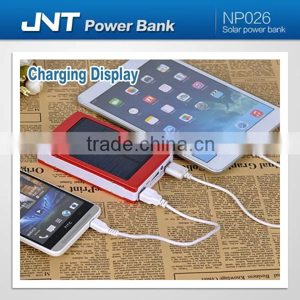 Wholesale universal portable power bank,solar power bank with 13000mah