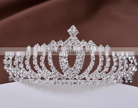 Rhinestone Hair accessories bridal tiaras 2016 Crystal tiaras for wedding Crowns