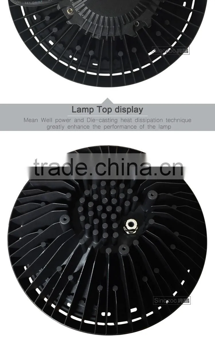 Sinozoc High quality ip66 UFO led high bay light high bay lamp for warehouse factory exhibition 100w 150w led industrial lights