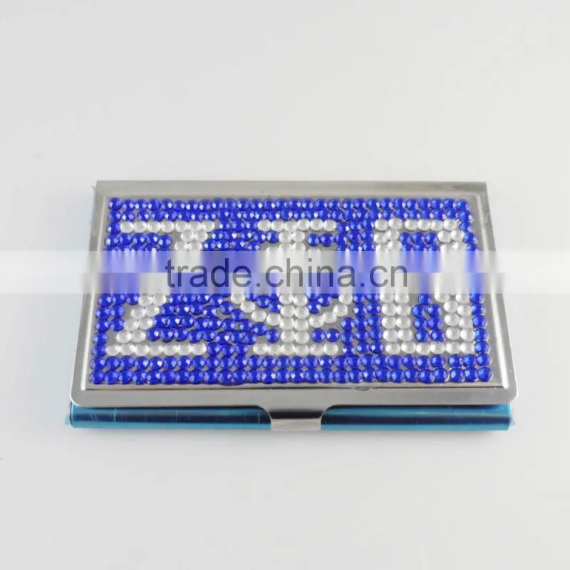 Rhinestone Business Card Holder Case Metal ZETA PHI BETA Business Card Holder Case