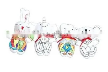 children games DIY educational toy painting toys/washable painting plush toy /painting car toy