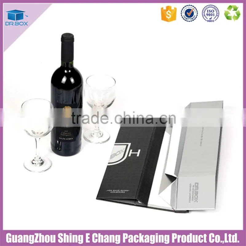 2016 new design paper cardboard folding wine gift boxes