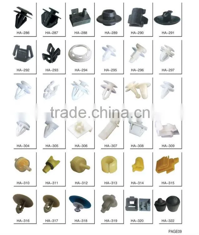 Auto Plastic Clips and Fasteners