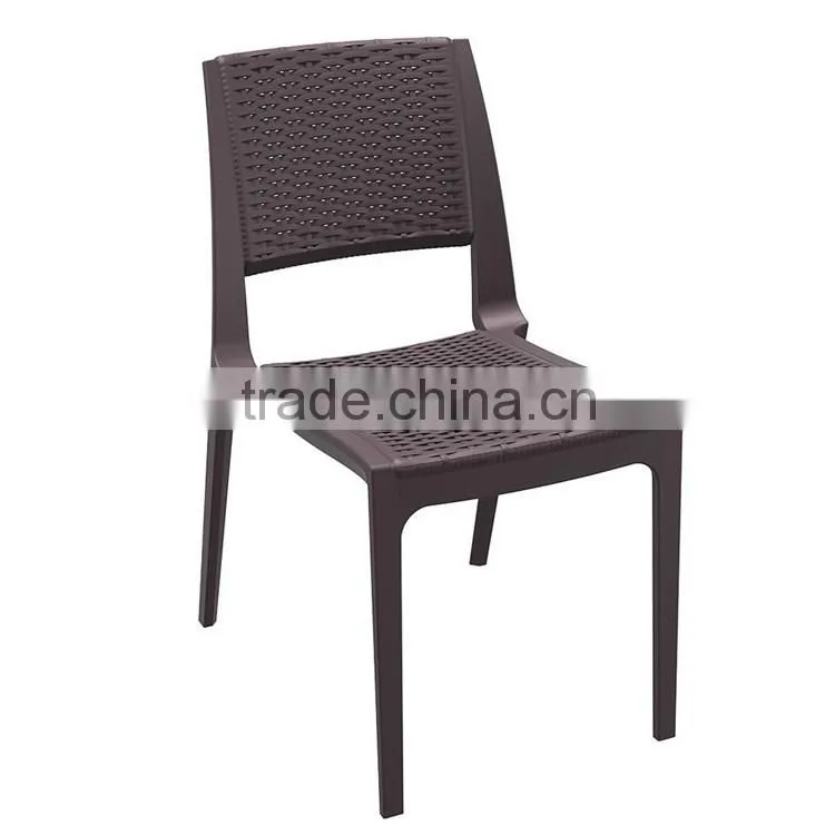 Set Of 4 Simple Fashion Casual Synthetic French Bistro Rattan Chairs Cheap Wicker Rattan Chairs
