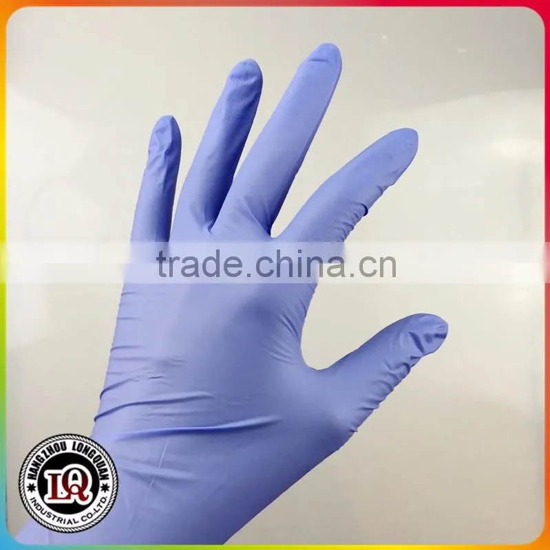 Europe standard disposable S size Powder free medical purple nitrile gloves