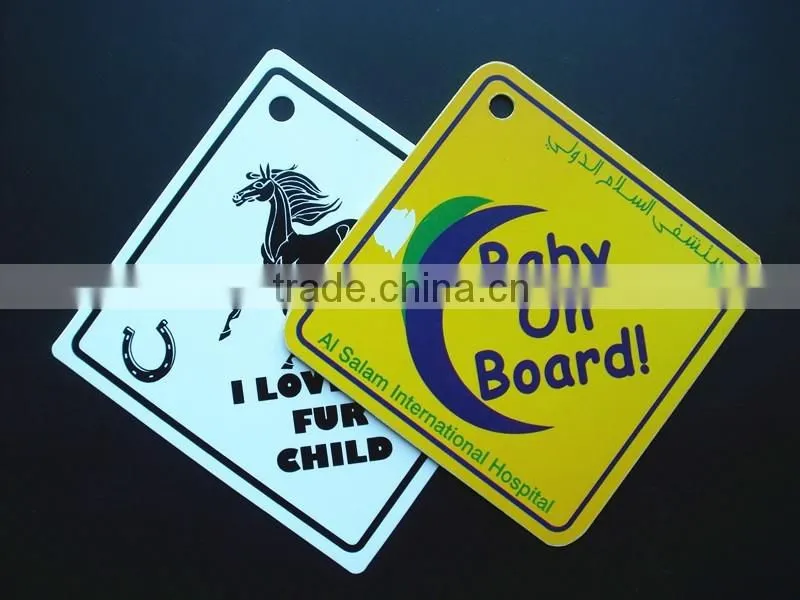 baby in car sign