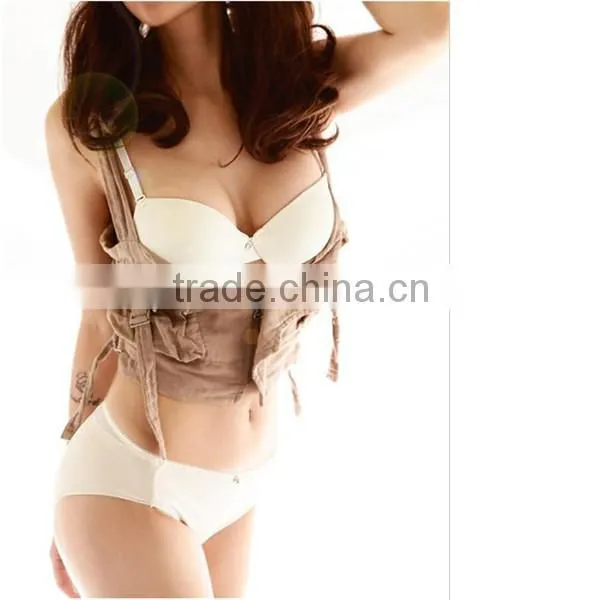 2014 hot selling lady's cotton bra and panty new design