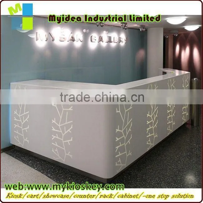 2015 Fantastic Design High Gloss Blue Cambered Surface Bar Counter bar counter plastic